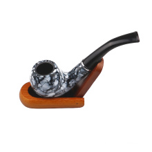 Cross-border new hollow design not hot marble ceramic smoking pipe